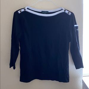 black quarter sleeve top